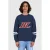 Ballin sweater met print – donkerblauw