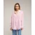 Losvallende gestreepte blouse met geschulpte rand aan de mouw