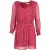 Ba&sh Jurk met doorschijnende mouwen en print in rode viscose