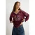 TRENDYOLMİLLA Dames Bordeauxrood Met slogan Lang, Oversized T-shirts