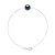 Armband Freshwater Pearl Chain Ronde 78mm Black 925