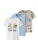 NAME IT Shirt ‘NMMDANNY’  lichtblauw / taupe / zwart / wit