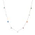 Luxenter collier, gemaakt van 925 sterling zilver en veelkleurige zirkonia’s met een 18 karaat roségoudkleurige afwerking.