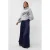 AMAYA Amsterdam satijnen maxi rok met ceintuur en split – donkerblauw