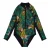 Biba Rashguard-zwempak met lange mouwen en dierenprint voor meisjes (Zwart)