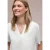Street One Dames Blouse met korte mouwen en omslag in Wit