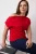 Trendyol Curve Dames Rood Effen Mouwloos Regular fit Grote maten Blouses