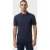 No Excess Pullover Short Sleeve Polo Melange With Linen Deep Blue