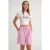 Hoge taille katoenen mini shorts met trekkoord