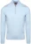 Suitable Merino Half Zip Trui Lichtblauw
