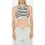 10DAYS Top Rib Stripe Ecru/black