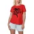 Batman Eenkleurig T-shirt met One Color Run-logo voor dames (Rood)