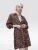 Lola Casademunt Blousejurk  azuur / bruin / cognac / zwart