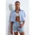 Dames Korte Linnenmix Blouse