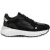 Moschino Black Leather Sneakers With Heart Black