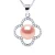 Clover Ketting Zoetwaterparel 9-10 mm Roze 925