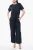 Jumpsuit met korte mouwen en knopen in middernachtblauw