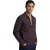Thomas Maine overshirt merinowol rits aubergine