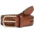 Tommy Hilfiger Archive Woven Leather Belt Winter Cognac