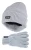 THMO – Dunsulate Chenille Muts & Handschoenen Set voor dames – Grijs