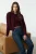 TRENDYOLMİLLA Dames Bordeaux Effen Lang Loszittend Vesten