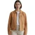 Dames beige leren Biker Blouson Bomber Oversized Jas – Sibiu