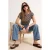 TRENDYOLMİLLA Dames Meerkleurig Gestreept Kort Regular fit T-shirts