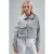 Crop Gabardine Jacket met Rits en Zak