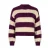 Ydence gebreide gestreepte trui – aubergine