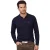 Butcher of Blue polo normale fit donkerblauw effen wol