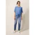White Stuff Tie Hem Top Mid Blue