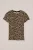 WE Fashion – Meisjes T-shirt met luipaardprint – Slim Fit – Bruin – Katoen –