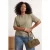 Trendyol Curve Dames Groen Effen Kort Oversized Grote maten T-shirts