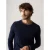 Mos Mosh 511830 469 mosmosh mmgadam contrast crew neck knit navy
