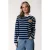 Colourful Rebel rechtvallende gestreepte trui – marineblauw