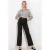 Hoge Taille Rechte Pijpen Crêpe Broek