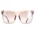 Tom Ford Sabrina 02 FT0764 57G glanzende transparante beige bruine spiegelzonnebril