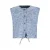 Like Flo gilet met panterprint light blue denim