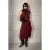TRENDYOLMİLLA Dames Bordeaux Effen Midi Mouwloos Avond / Dagelijks Recht Jurken