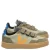 Veja Small V-90 leren sneakers – khaki/geel