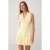 TRENDYOLMİLLA Dames Geel Effen Kort / Mini Mouwloos Bodycon Jurken