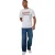 Threadbare Gebreid T-shirt voor heren met pizzaprint (Wit)