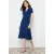 TRENDYOLMİLLA Dames Donkerblauw Effen Midi Kort Casual A-lijn Jurken