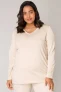 Base Level Curvy fijngebreide trui Anine beige