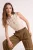 TRENDYOLMİLLA Dames Ecru Effen Mouwloos Getailleerd Blouses