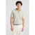 America Today regular polo met ingebreid patroon groen