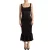 Dolce & Gabbana Dames Zwarte Zijden Stretch Sheath Mermaid Midi-jurk