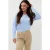 EsQualo Sweater Raglan Basic Knit Sky Blue