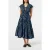 Scotch & Soda Tiered Poplin Midi Dress House Of Mirrors Blue
