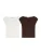 Bershka Shirt  chocoladebruin / wit